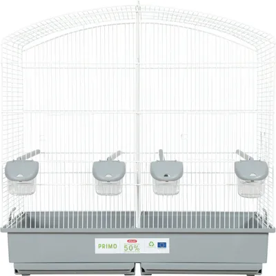 Cage Familly blanche gris 70 x 40 x 70cm de hauteur pour oiseaux