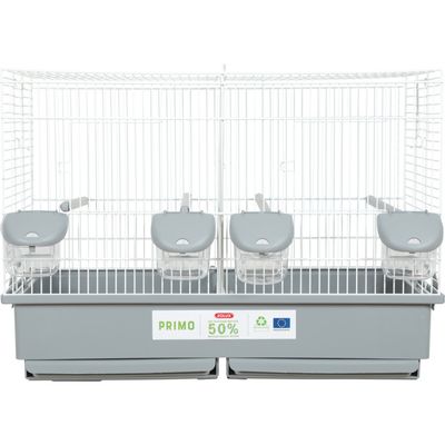 Cage primo 57 blanche et grise 57 x 31 x 41 cm pour oiseaux