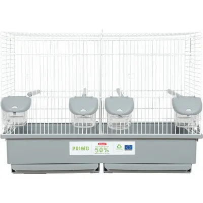 Cage primo 57 blanche et grise 57 x 31 x 41 cm pour oiseaux