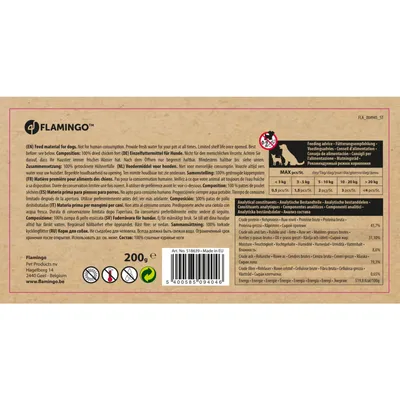 Flamingo - Friandise naturel pattes de poulet 200 g pour chiens