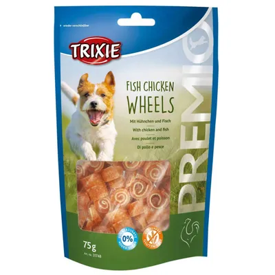 Trixie - Friandises mini rouleau au poulet et poisson 75 g pour chien