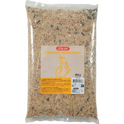 Graines pour grandes perruches sac de 800 g pour oiseaux