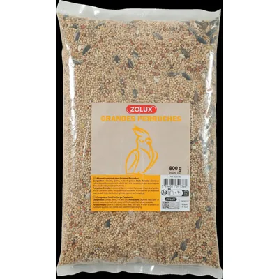 Graines pour grandes perruches sac de 800 g pour oiseaux