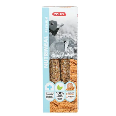 zolux - Friandises 2 sticks premium millet jaune pour oiseaux exotique , po