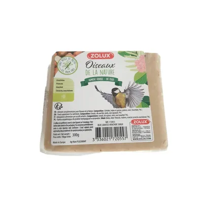 zolux - Bloc de graisse Arachide 250 g pour oiseaux