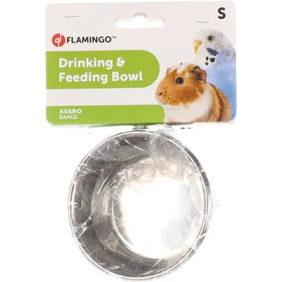 Flamingo - Gamelle en acier 290 ml pour petits rongeurs et oiseaux