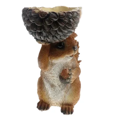 Mangeoire forme écureuil, hauteur 20 cm, oiseaux
