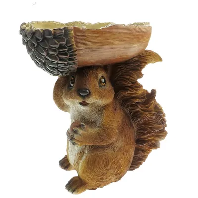 Mangeoire forme écureuil, hauteur 20 cm, oiseaux