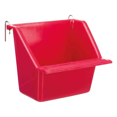 une mangeoire suspendue avec support métal, contenance 130 ml  8 x 7 cm pou