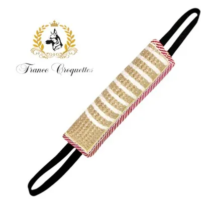 FranceCroquettes Boudin de jeux et de dressage canin en toile de jute 30cm FranceCroquettes Boudin de jeux et de dressage canin en toile de jute 30cm