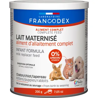 Lait maternisé complet 200 g pour chiot, chaton, lapereau