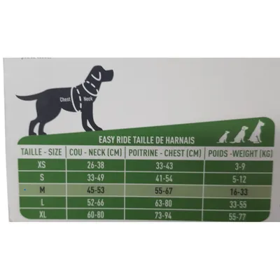 zolux - Harnais et laisse enrouleur intégré M  pour chien max 33 kg