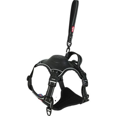 Harnais et laisse enrouleur intégré M  pour chien max 33 kg