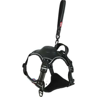 Harnais et laisse enrouleur intégré M  pour chien max 33 kg