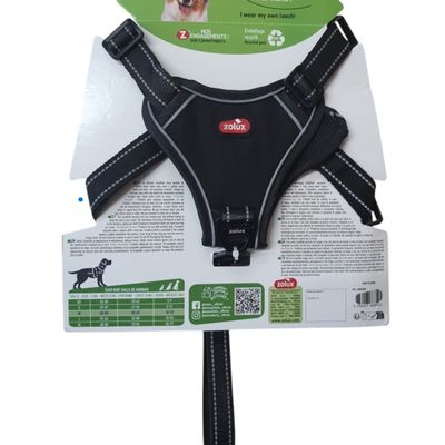 Harnais et laisse enrouleur intégré M  pour chien max 33 kg