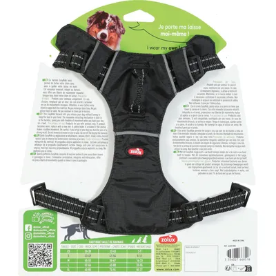 zolux - Harnais et laisse enrouleur intégré S  pour petit chien max 12