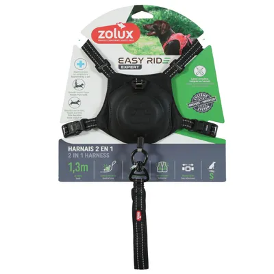 zolux - Harnais et laisse enrouleur intégré S  pour petit chien max 12