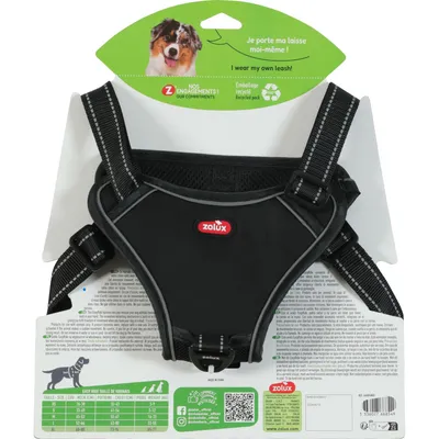zolux - Harnais et laisse enrouleur intégré XL  pour chien max 77 kg