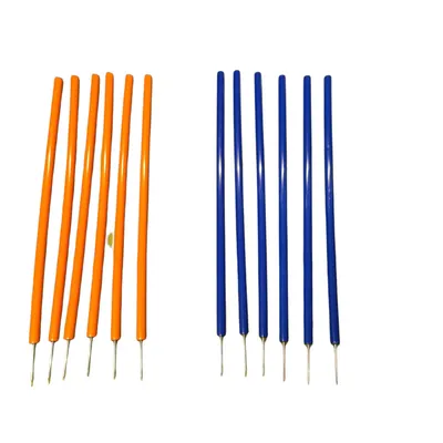 TRIXIE Piquets de slalom pour parcours d'agilité 115 cm 12 pcs Plastique
