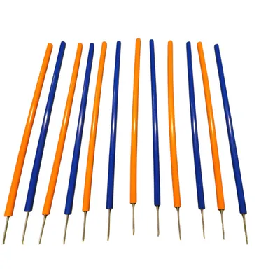TRIXIE Piquets de slalom pour parcours d'agilité 115 cm 12 pcs Plastique