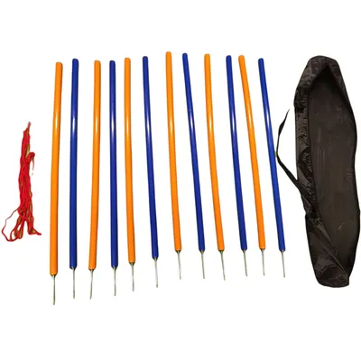 TRIXIE Piquets de slalom pour parcours d'agilité 115 cm 12 pcs Plastique