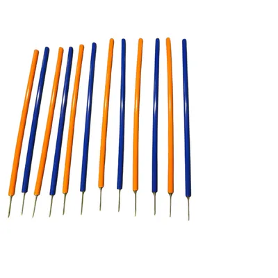 TRIXIE Piquets de slalom pour parcours d'agilité 115 cm 12 pcs Plastique