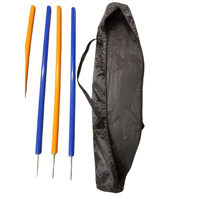 TRIXIE Piquets de slalom pour parcours d'agilité 115 cm 12 pcs Plastique