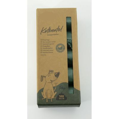 Sac ramasse crottes, compostable pour chien, 10 rouleaux de 10 sacs.