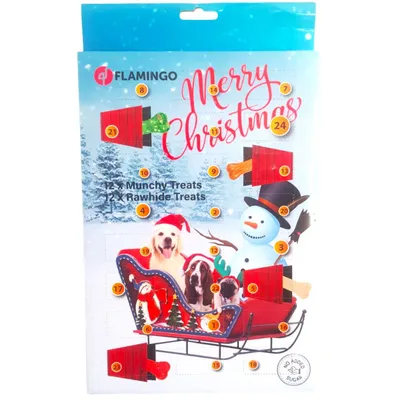 Flamingo - friandises Calendrier de l'avent pour chien 4 x 6