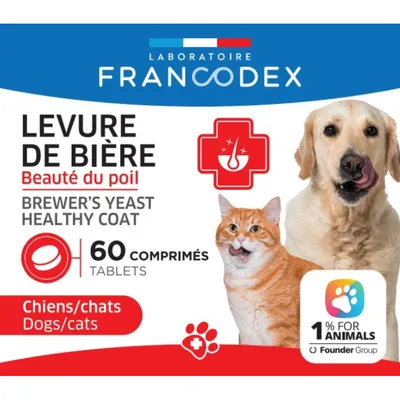 Levure de Bière Pour chiens et chats, boite de 60 comprimés