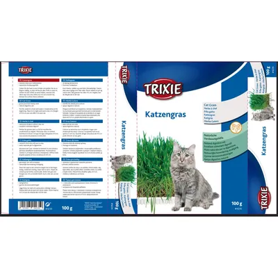 Un lot de deux sachets d'herbe à chat, orges 100gx2