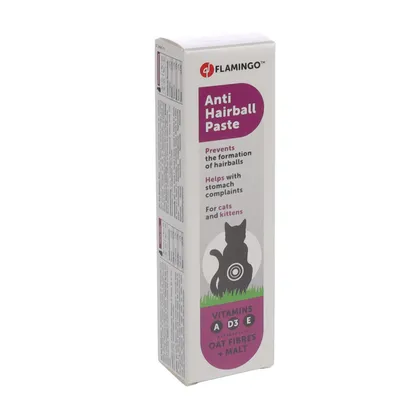 Flamingo - Pâte anti boule de poils, tube de 100 g, pour chats