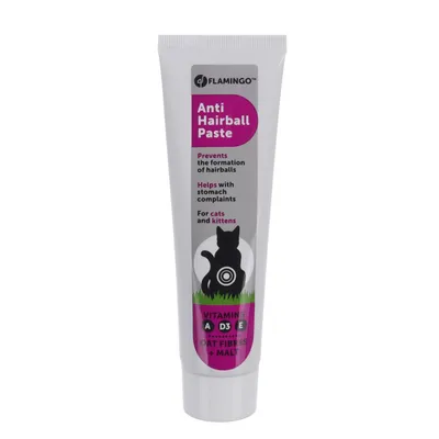 Flamingo - Pâte anti boule de poils, tube de 100 g, pour chats Flamingo - Pâte anti boule de poils, tube de 100 g, pour chats
