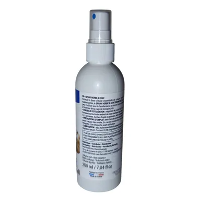 Spray à l'herbe à chat (cataire) pour jouets, panier et caisse de transport