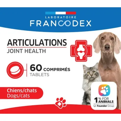 Articulations Pour chiens et chats, boîte de 60 comprimés.