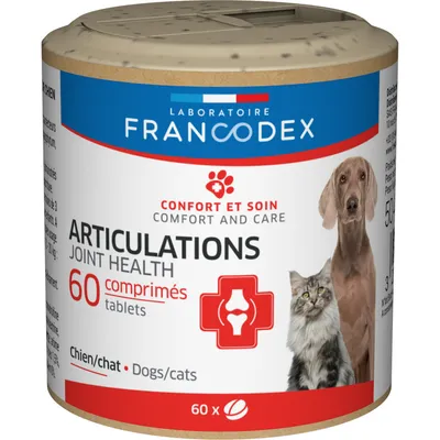 Francodex - Articulations Pour chiens et chats, boîte de 60 comprimés. Francodex - Articulations Pour chiens et chats, boîte de 60 comprimés.