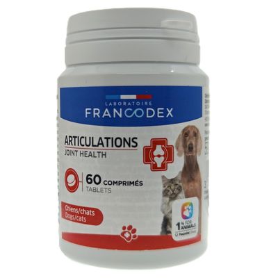 Articulations Pour chiens et chats, boîte de 60 comprimés.
