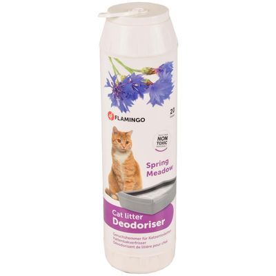 Flamingo - Désodorisant pour litière 750 g odeur printanière pour chat