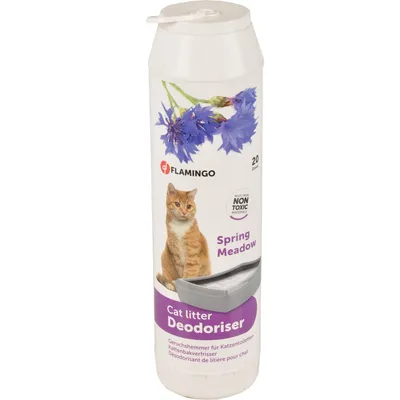 Flamingo - Désodorisant pour litière 750 g odeur printanière pour chat
