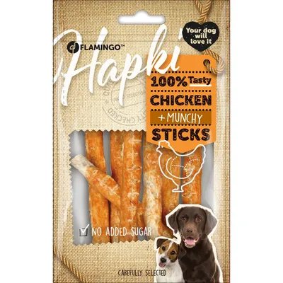 Flamingo - Friandises Hapki Petits bâtons de Poulet 80 g pour chien