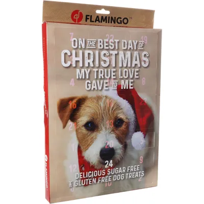 Flamingo - Calendrier de l'avent Noël pour chien 295 g Flamingo - Calendrier de l'avent Noël pour chien 295 g