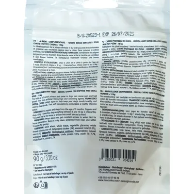 Francodex - CHEWS bucco-dentaires 30 Friandises pour chiot et petit chien