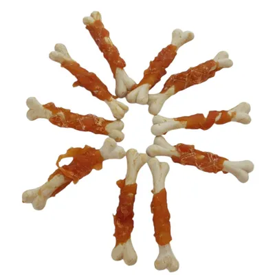 animallparadise - Friandises 10 os enveloppé de poulet , 90 g , pour chien