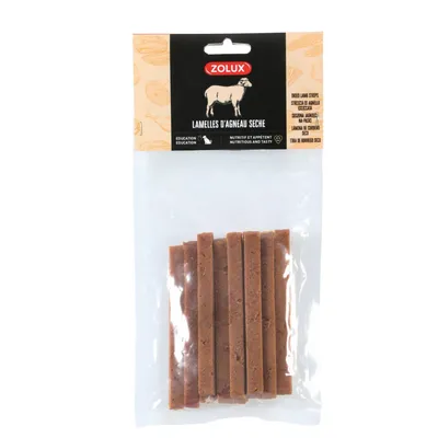 Lamelles agneau séché 100 g friandises pour chien