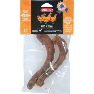 Cou de dinde 2 pieces  friandise pour chien