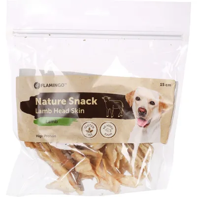 Flamingo - Friandises Nature Peau de tête d'agneau 200 g pour chien