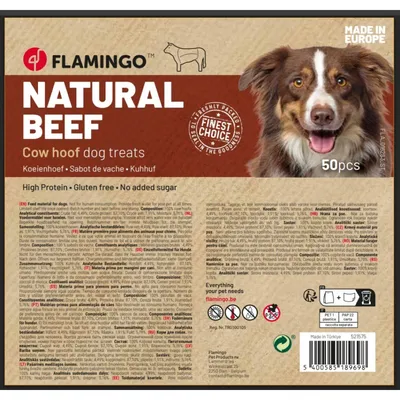 Flamingo - 50 Sabots de vache friandise pour chien