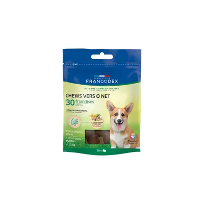 Francodex - CHEWS vers o net 30 friandises pour chiot et petit chien