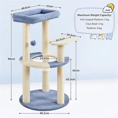 Yaheetech Arbre à Chat  Design  Océan