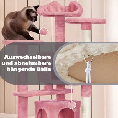 Kratzbaum groß Katzenbaum Kletterbaum Stabil Katzenkratzbaum 138 cm